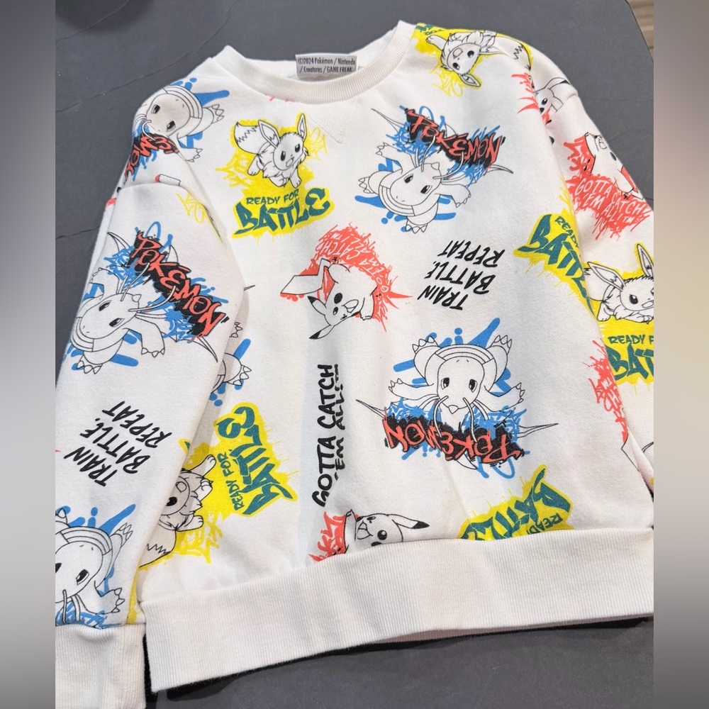 Pokémon Kids Sweatshirt @2024 Pokemon/Nintendo/ GAME FREAK